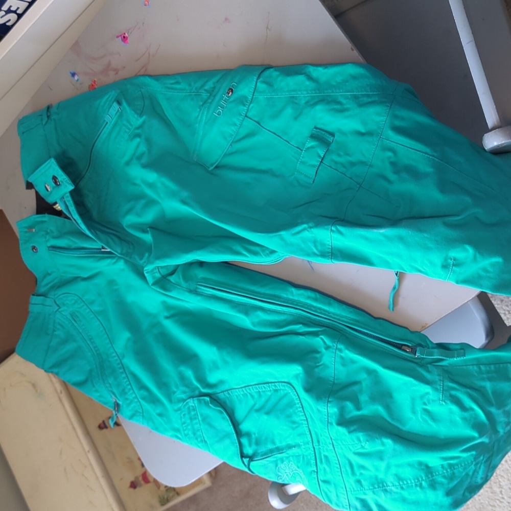 Teal snowboarding pants. Burton size sml